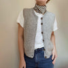 Ärmellose graue strickjacke - stilvolle graue damen vest