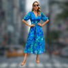 Maxikleid - schickes damenmusterkleid