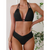 2-teiliger damen bikini mit hoher taille und halterneck - weicher stretchstoff für entspannte strandausflüge