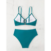 2-teiliger damen bikini mit hohem bund - stilvolle strandmode