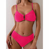2-teiliger damen bikini mit hohem bund - stilvolle strandmode