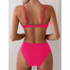2-teiliger damen bikini mit hohem bund - stilvolle strandmode