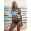 2-teilige damen bikinikombination mit stylischem hohen hosenbund - stützendes oberteil für strand & pool
