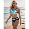 2-teilige damen bikinikombination mit stylischem hohen hosenbund - stützendes oberteil für strand & pool