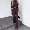 2-teiliges tailored ensemble - schicke damen crop-top und hose