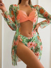 2-teiligi frauen bikini mit blümchenmuster – elegante badebekleidung für strand und pool