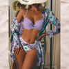 2-teiligi frauen bikini mit blümchenmuster – elegante badebekleidung für strand und pool