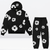 2-teiliges damen hoodie loungewear ensemble mit blumenprint - stylisches baumwoll-outfit für freizeit