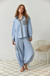 2-teiliger pyjama für frauen – lässige loungewear mit gemütlichem oberteil und hose für entspannte nächte