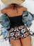 2-teiliger damen-badeanzug mit schwarzem blumenmuster - stilvolles outfit für pool und strand