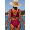 2-teiliges damen bademode stylish hochgeschnittenes bikini-outfit - trendige strandbekleidung für frauen