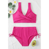 2-teiliges damen bademode stylish hochgeschnittenes bikini-outfit - trendige strandbekleidung für frauen