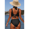 2-teiliges damen bademode stylish hochgeschnittenes bikini-outfit - trendige strandbekleidung für frauen