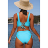 2-teiliges damen bademode stylish hochgeschnittenes bikini-outfit - trendige strandbekleidung für frauen