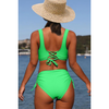 2-teiliges damen bademode stylish hochgeschnittenes bikini-outfit - trendige strandbekleidung für frauen