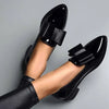 Damen Loafer – elegante Schuhe aus Kunstlack mit Schleifendetail