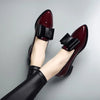 Damen Loafer – elegante Schuhe aus Kunstlack mit Schleifendetail