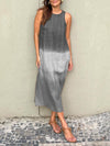 Maxikleid - elegantes ärmelloses damen sommerkleid