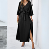 Elegantes maxikleid - schicke damen v-ausschnitt abendrobe