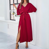 Elegantes maxikleid - schicke damen v-ausschnitt abendrobe