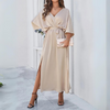 Elegantes maxikleid - schicke damen v-ausschnitt abendrobe