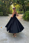 Maxikleid - elegantes schwarzes abendkleid für damen