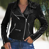 bikerjacke - trendige zip-up jacke für frauen