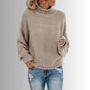 Strickpullover - eleganter rollkragen-pullover für frauen