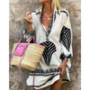 Damen leinendress mit muster - wunderschöne vintage tunika