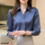 Satinbluse mit tiefem v-ausschnitt – elegante damenoberteil