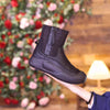 Wasserdichte damen winterstiefel – warme stiefeletten mit reissverschluss und rutschfester sohle