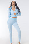 3-teiliges damen fitness-outfit - trendige sport-bhs, leichte activewear für dein workout
