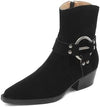 Stiefeletten für Damen – Spitzenschuh mit Schnallenverschluss