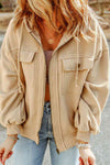 Fleece-Hoodie – Casual Damenjacke mit Reissverschluss und Brusttaschen
