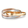 3-teiliges Ring-Trio – Bezaubernde Damenringe in Tri-Farben