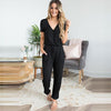 Jumpsuit - stylisches damen v-ausschnitt freizeit-outfit