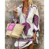 Damen leinendress mit muster - wunderschöne vintage tunika