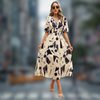 Maxikleid - schickes damenmusterkleid