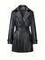 trenchcoat - stylischer langer schwarzer damenmantel