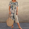 Maxikleider - stylisches sommerkleid mit kurzen ärmeln für damen
