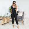 Jumpsuit - stylisches damen v-ausschnitt freizeit-outfit