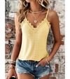 Damen spitzen-cami-top - filigranes, ärmelloses sommer-essential