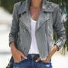 bikerjacke - trendige zip-up jacke für frauen