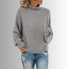 Strickpullover - eleganter rollkragen-pullover für frauen