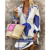 Damen leinendress mit muster - wunderschöne vintage tunika