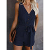 Chic jumpsuit mit gürtel - vielseitiger damen sommer-overall