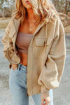 Fleece-Hoodie – Casual Damenjacke mit Reissverschluss und Brusttaschen
