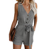 Chic jumpsuit mit gürtel - vielseitiger damen sommer-overall