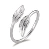 Feder Ring – Exquisites Blatt-Design für Damen