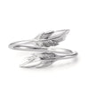 Feder Ring – Exquisites Blatt-Design für Damen